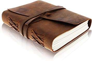Handmade Leather Notebook with Antique Key – Travel Diary