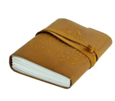 Handmade Leather Travel Journal – Key Closure Notebook